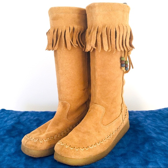 Report Shoes - Report “Dubai” suede fringe boots (6.5)